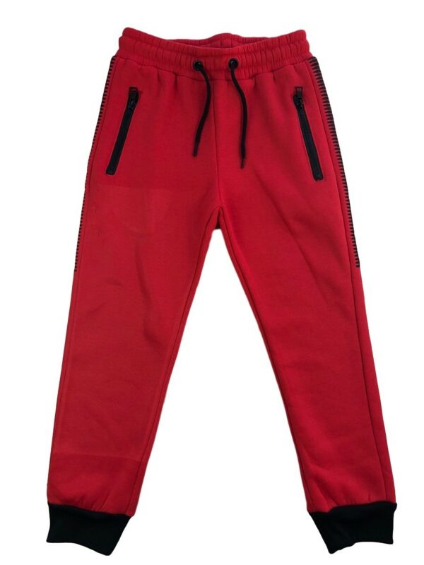 Survêtement tricolore rouge noir blanc BL124-5 pantalon