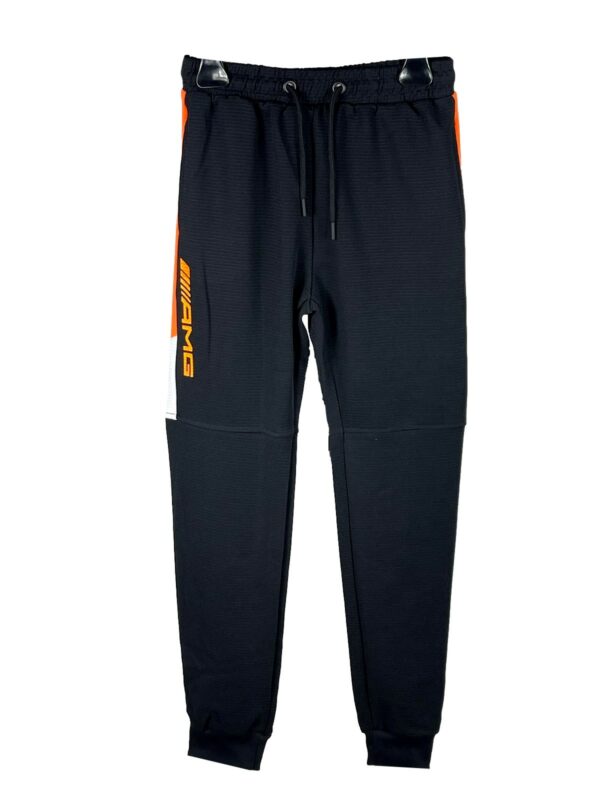 Survêtement enfants training tricolore orange blanc noir AMG Mercedes BL122-5 Pantalon