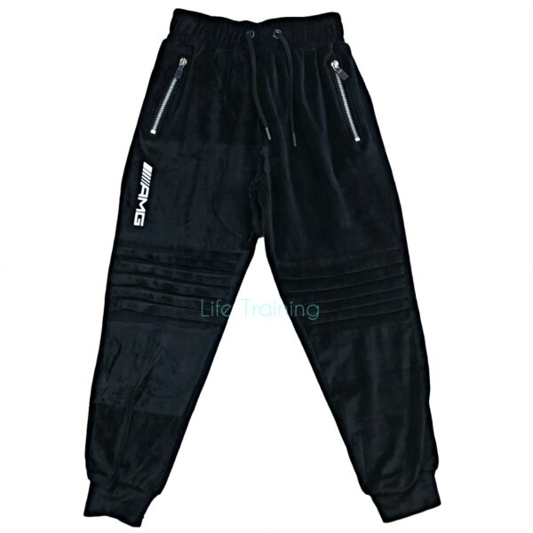 Survêtement enfants training noir velours AMG Mercedes BE17-005 Pantalon