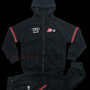 Survêtement enfants training noir bandes rouge et verte AUDI RS B18-01 Montage