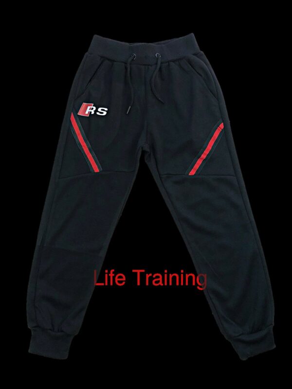 Survêtement enfants training noir bandes rouge et verte AUDI RS B18-01 Pantalon