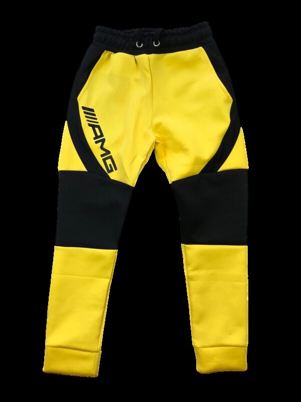 Survêtement training enfants jaune et noir logo AMG Mercedes MD161-J Pantalon