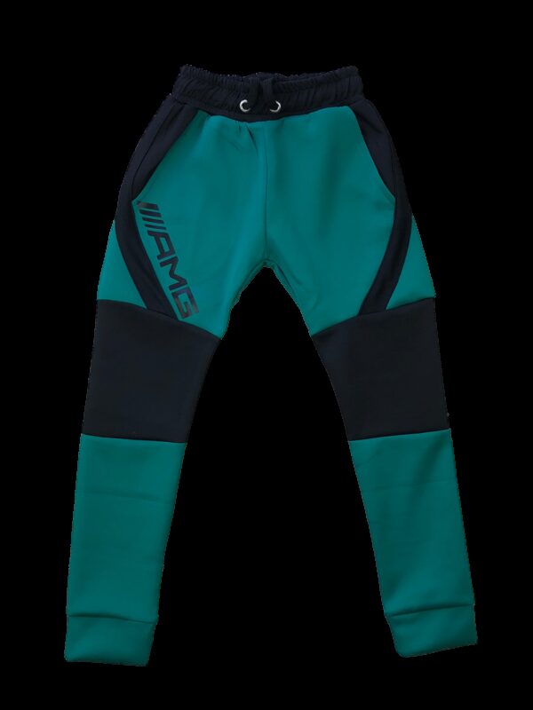 Survêtement training enfants vert et noir logo AMG Mercedes MD161-V Pantalon