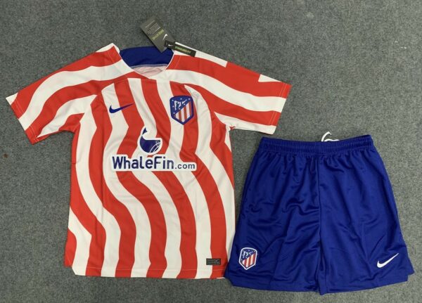 Ensemble Football Maillot et Short Adultes et Enfants Atlético Madrid Domicile 2022/2023